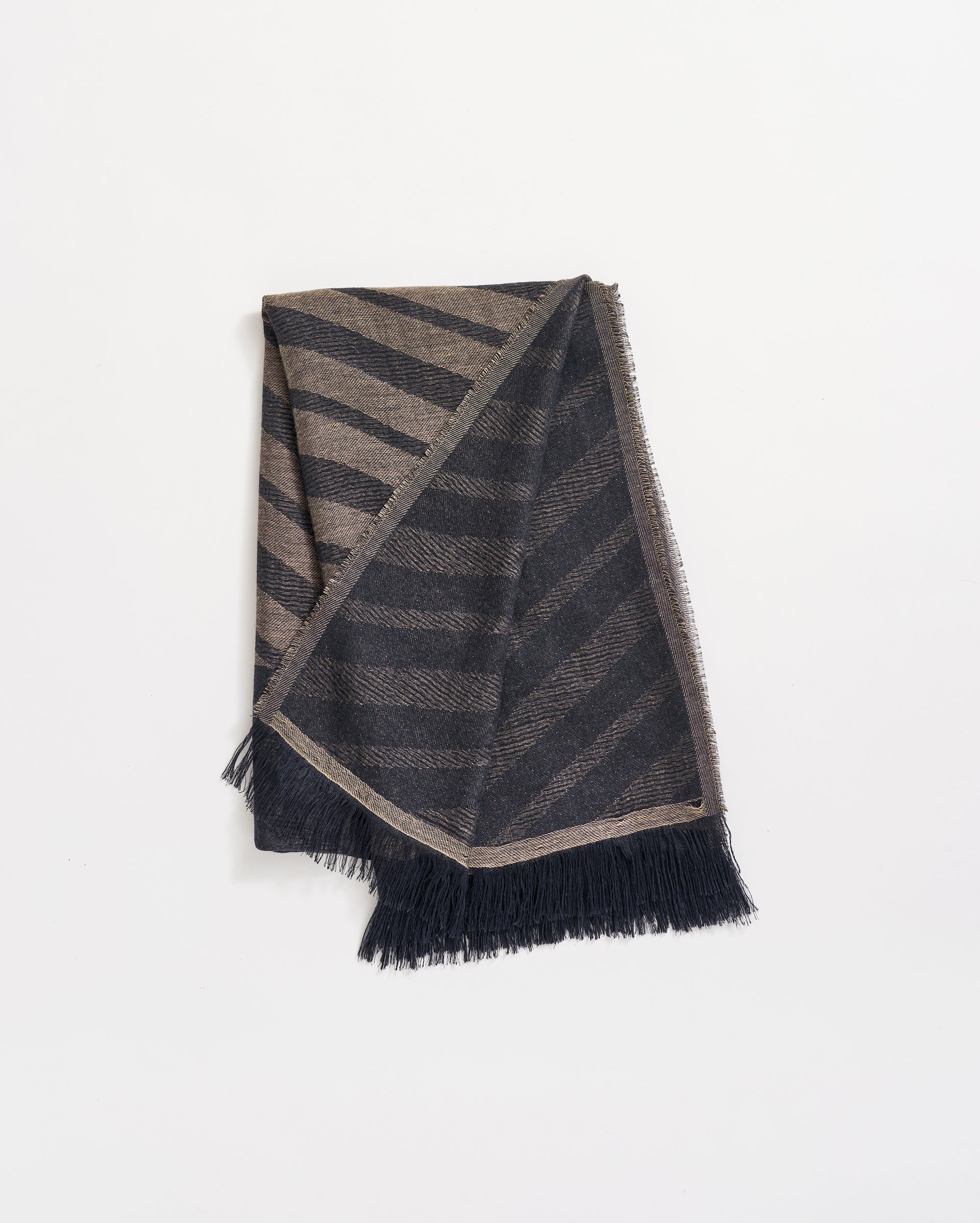 Woven Ribbon Scarf Black/Gold Billy Reid