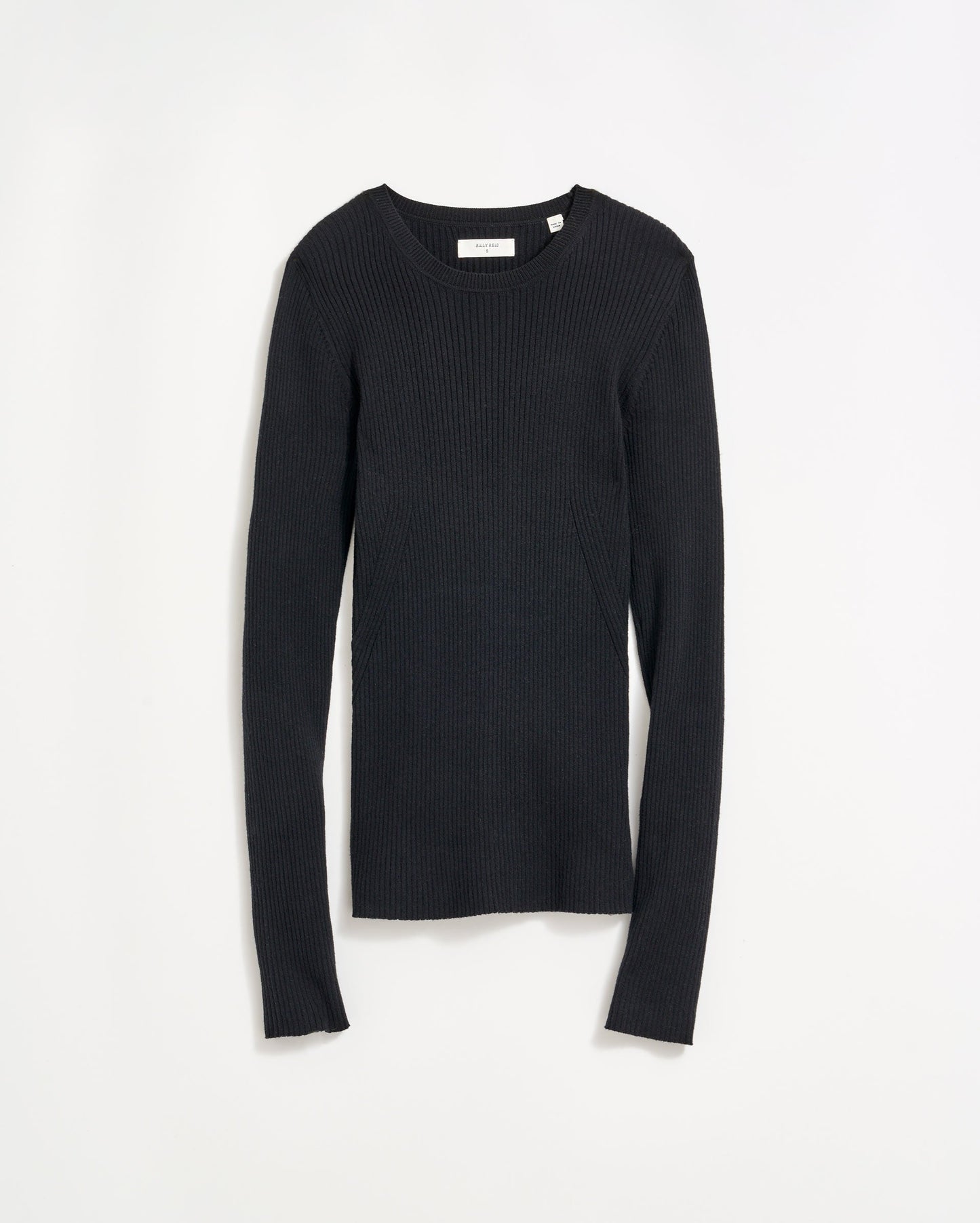 Long Sleeve Rib Crew Black Billy Reid