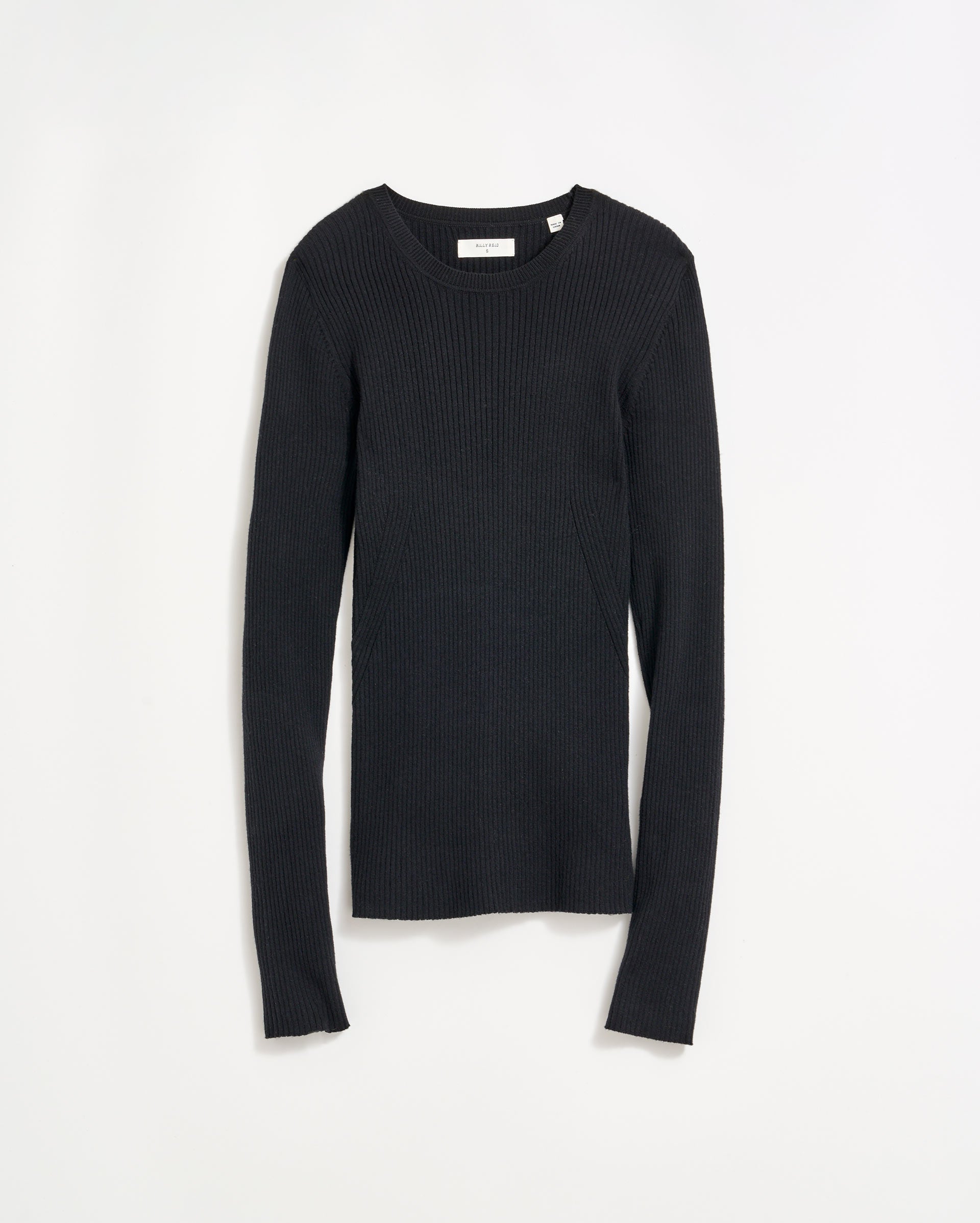 Long Sleeve Rib Crew Black Billy Reid