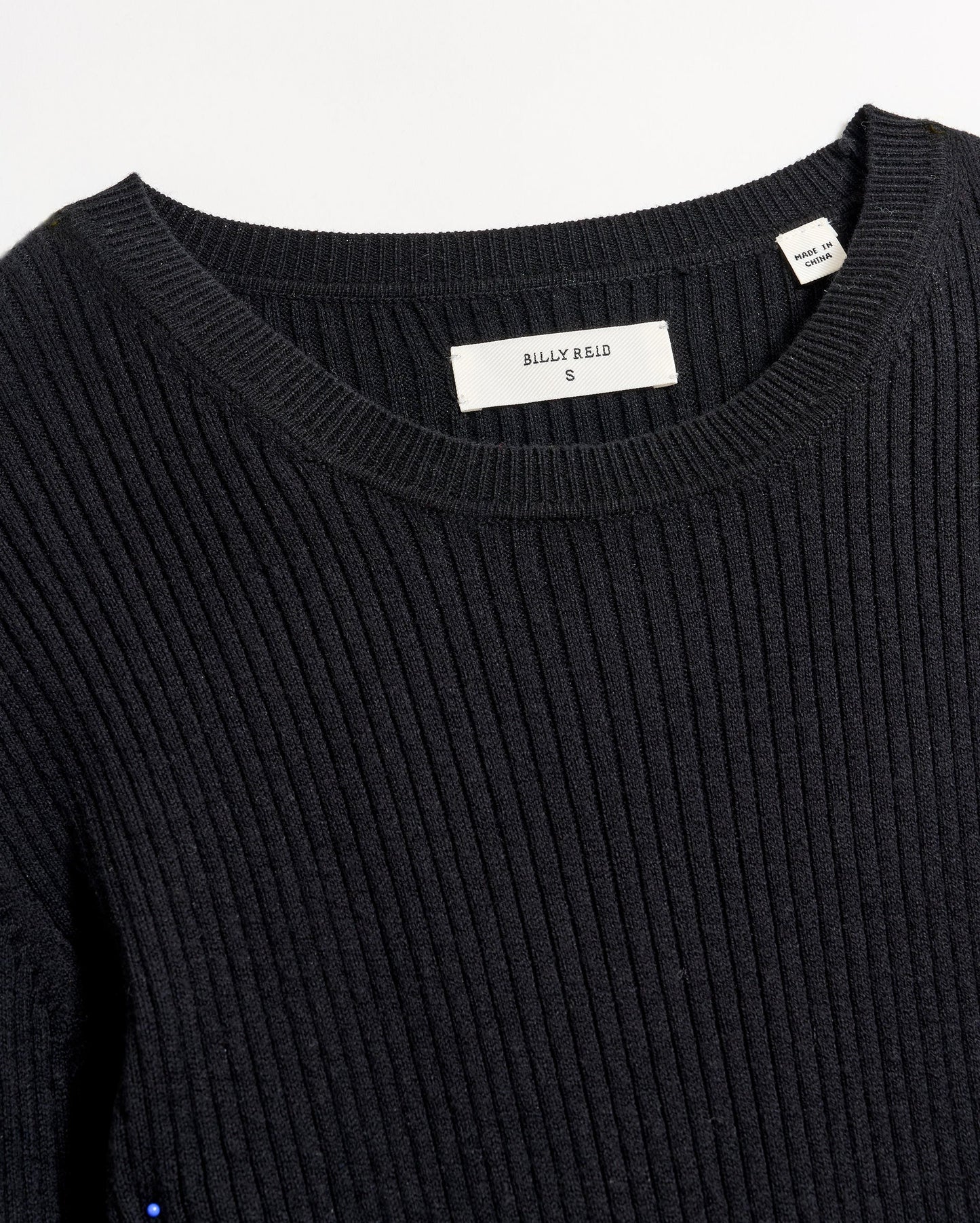 Long Sleeve Rib Crew Black Billy Reid