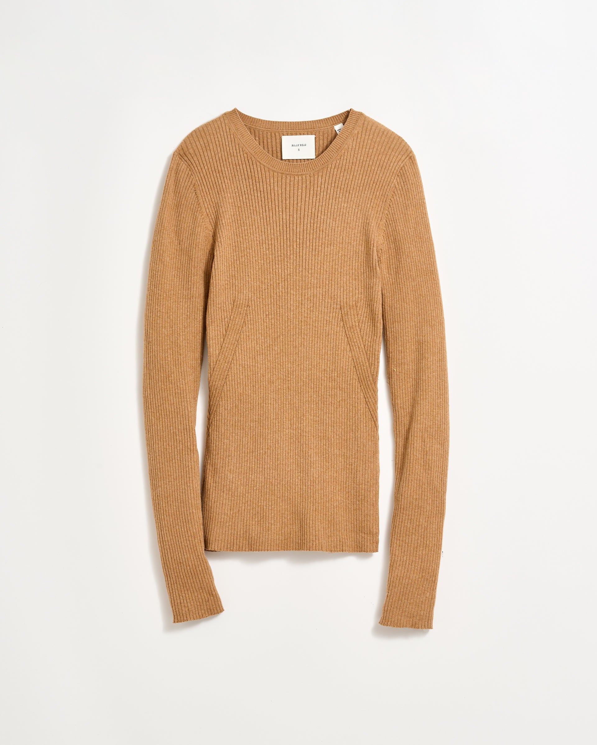 Long Sleeve Rib Crew Billy'S Brown Billy Reid