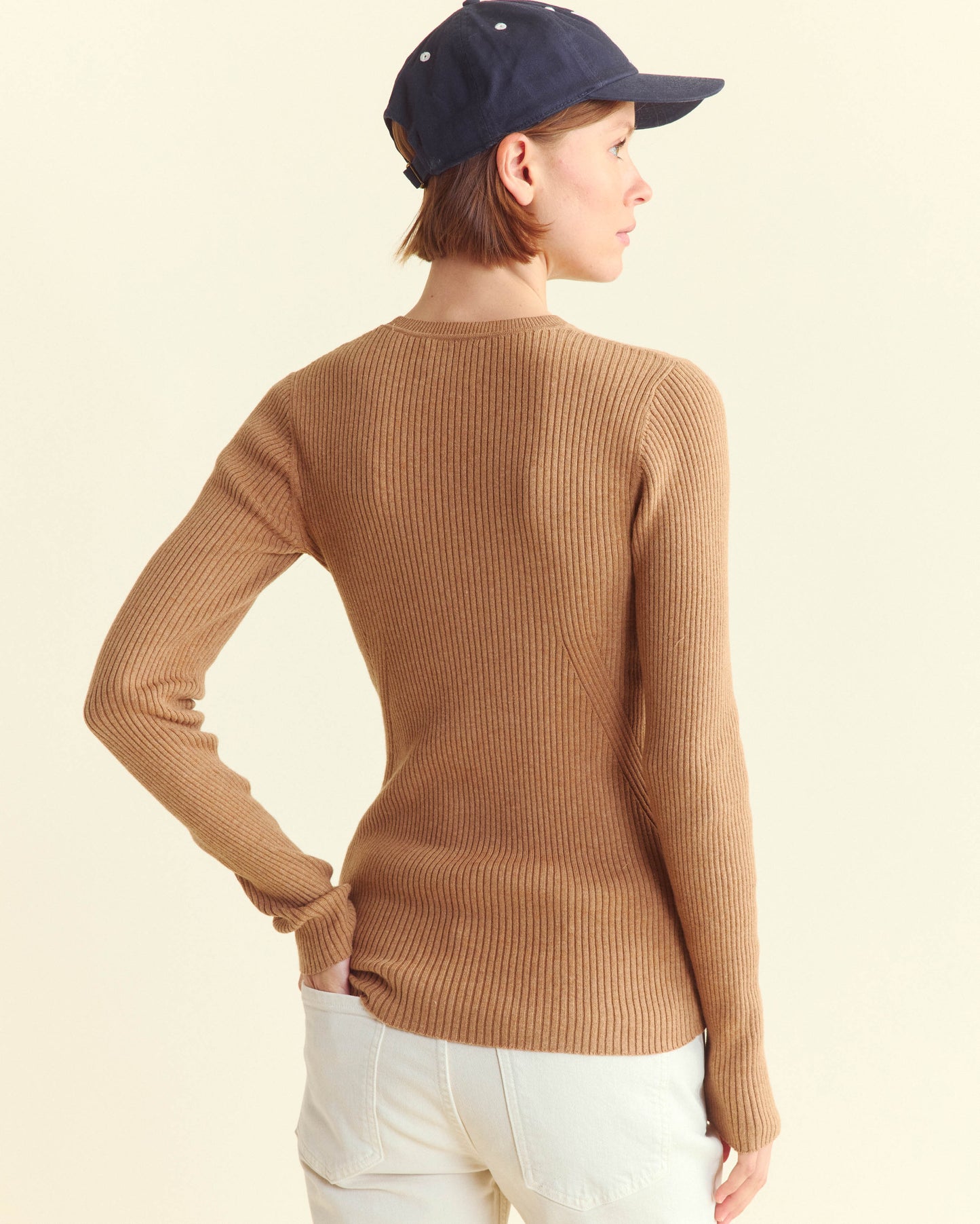 Long Sleeve Rib Crew Billy'S Brown Billy Reid