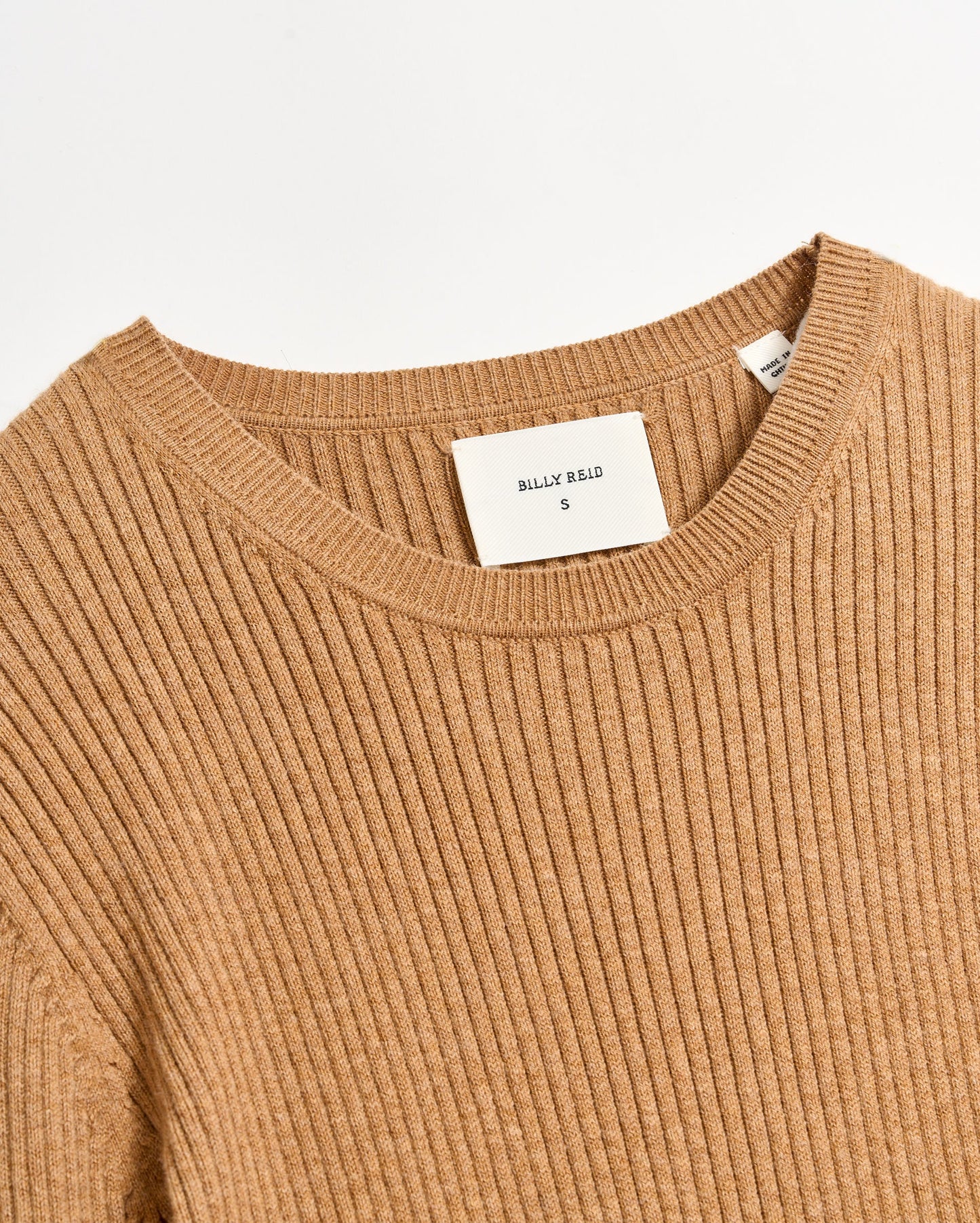 Long Sleeve Rib Crew Billy'S Brown Billy Reid