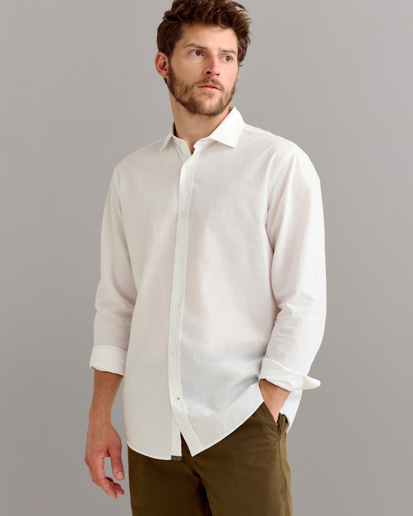 Coupe Holt Dress Shirt White Billy Reid