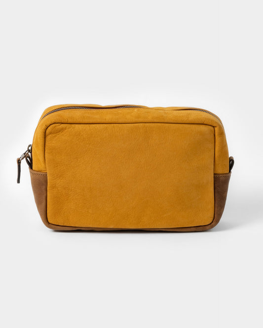 Moore & Giles Reclaimed Wash Bag Griffin Camel Billy Reid