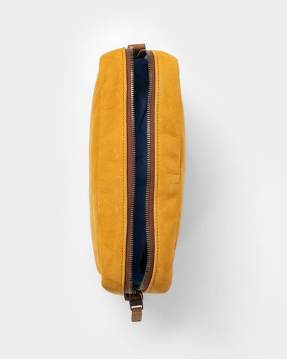 Moore & Giles Reclaimed Wash Bag Griffin Camel Billy Reid