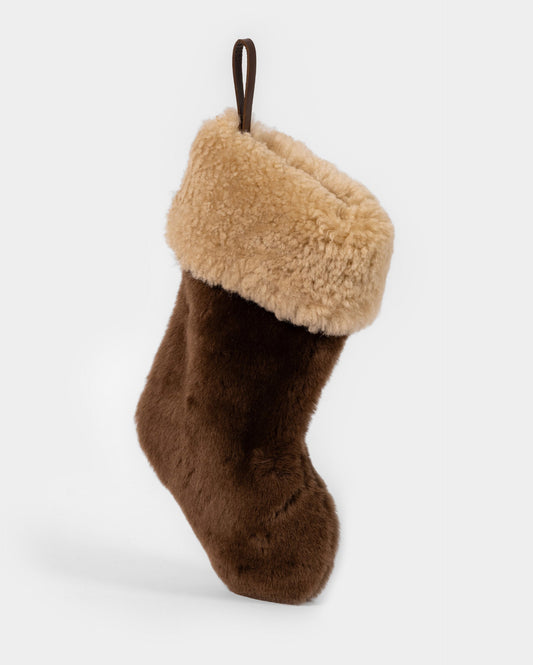 Moore & Giles Shearling Stocking Contrast Cognac Billy Reid