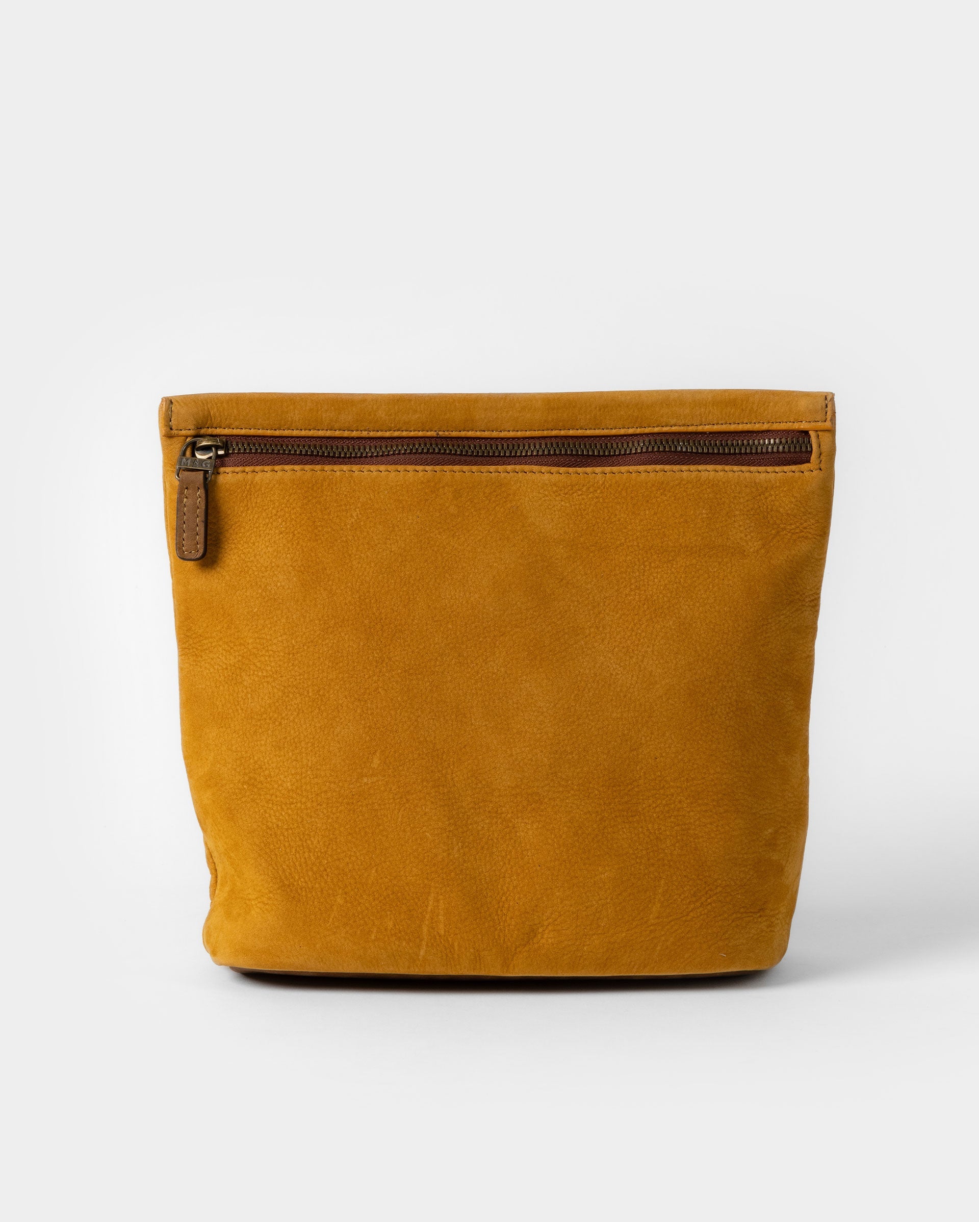 Moore & Giles Reclaimed Large Zip Pouch Griffin Camel Billy Reid