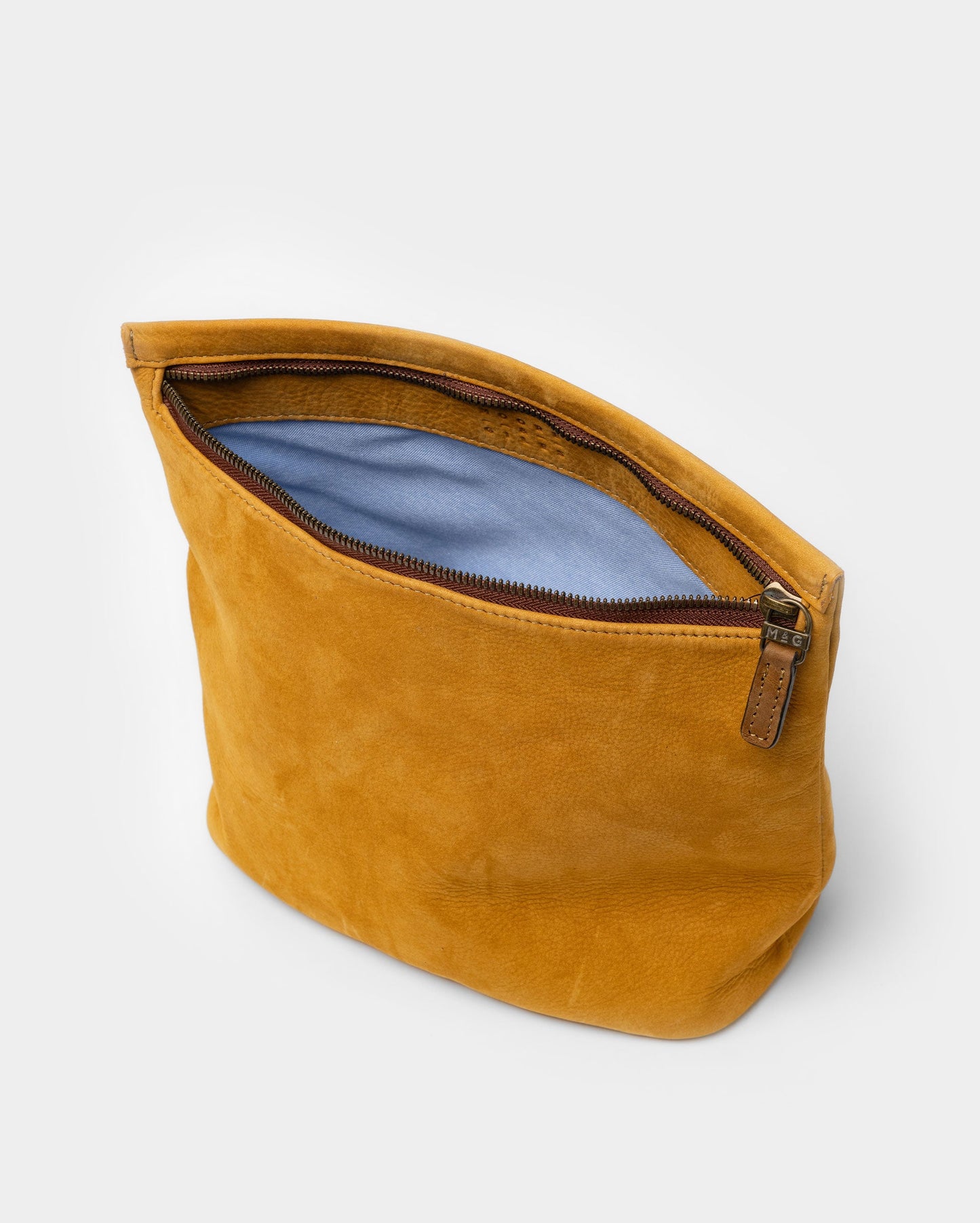 Moore & Giles Reclaimed Large Zip Pouch Griffin Camel Billy Reid