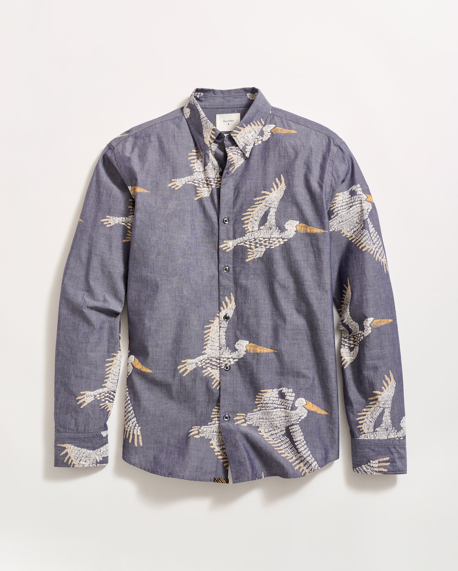 Pelican Swarm Wilson Shirt Carbon Blue Billy Reid