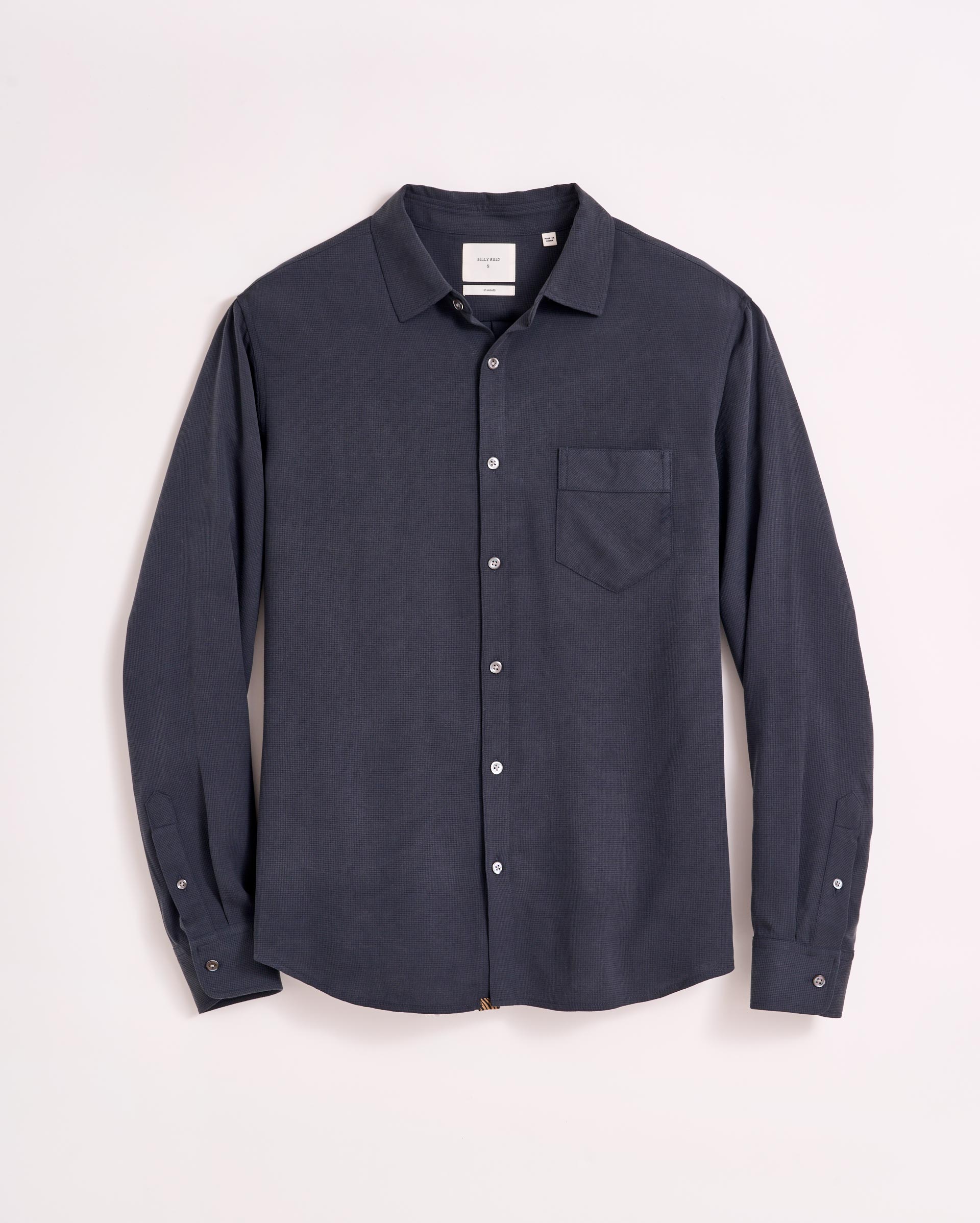 Silk John T Shirt Carbon Blue Billy Reid
