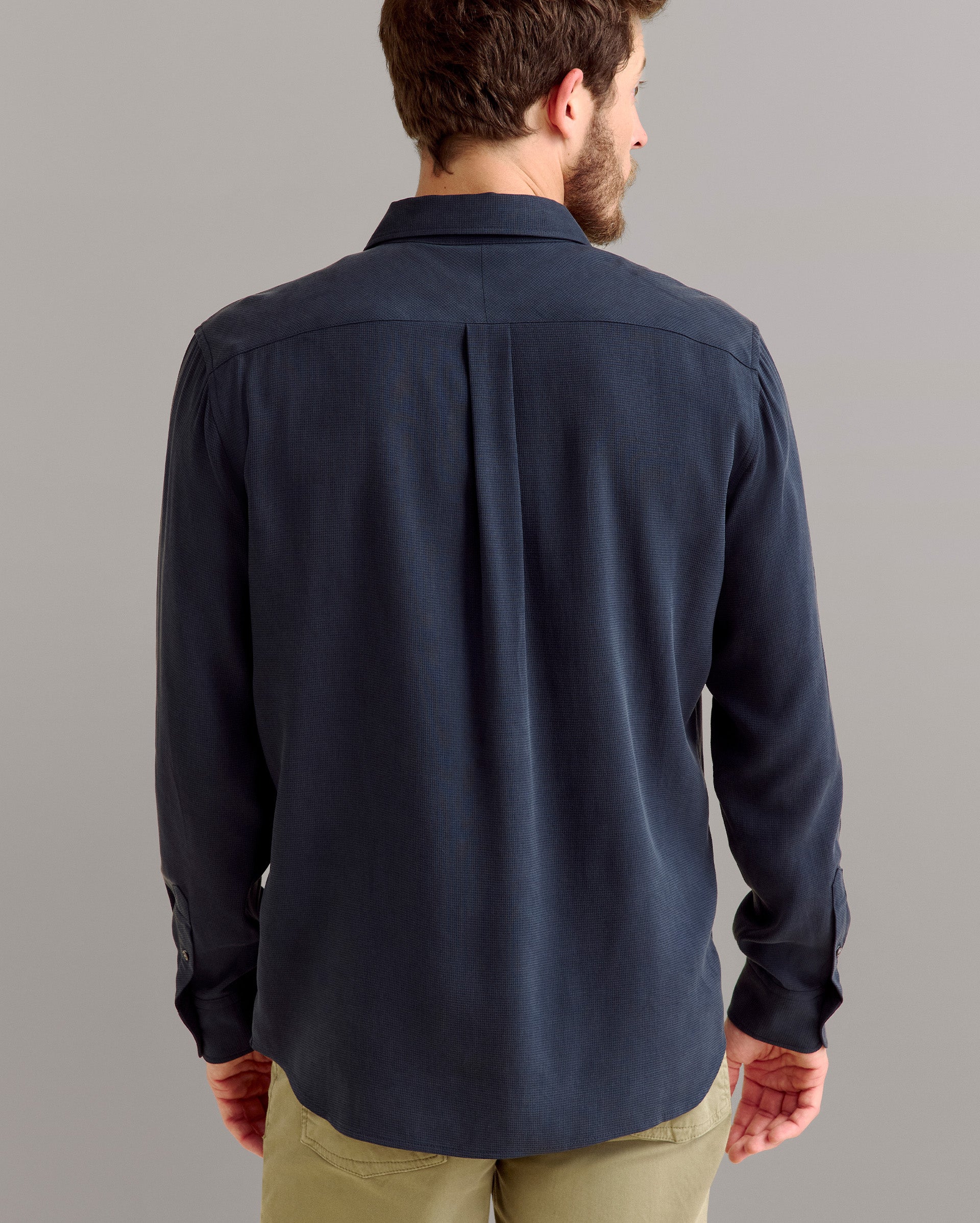 Silk John T Shirt Carbon Blue Billy Reid