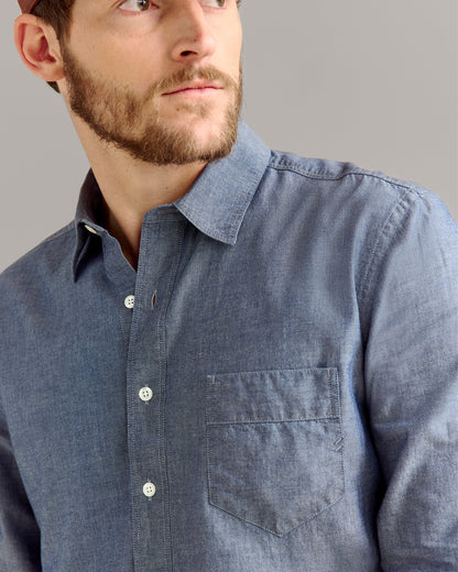Chambray Popover Shirt Chambray Billy Reid