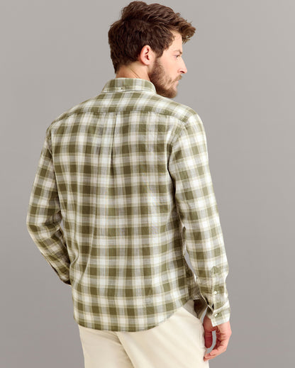 Bold Plaid Tuscumbia Shirt Button Down Lichen Green Billy Reid