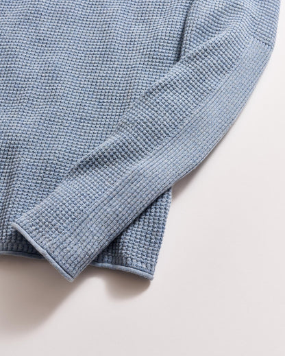 Mini Waffle Crew Washed French Blue Billy Reid