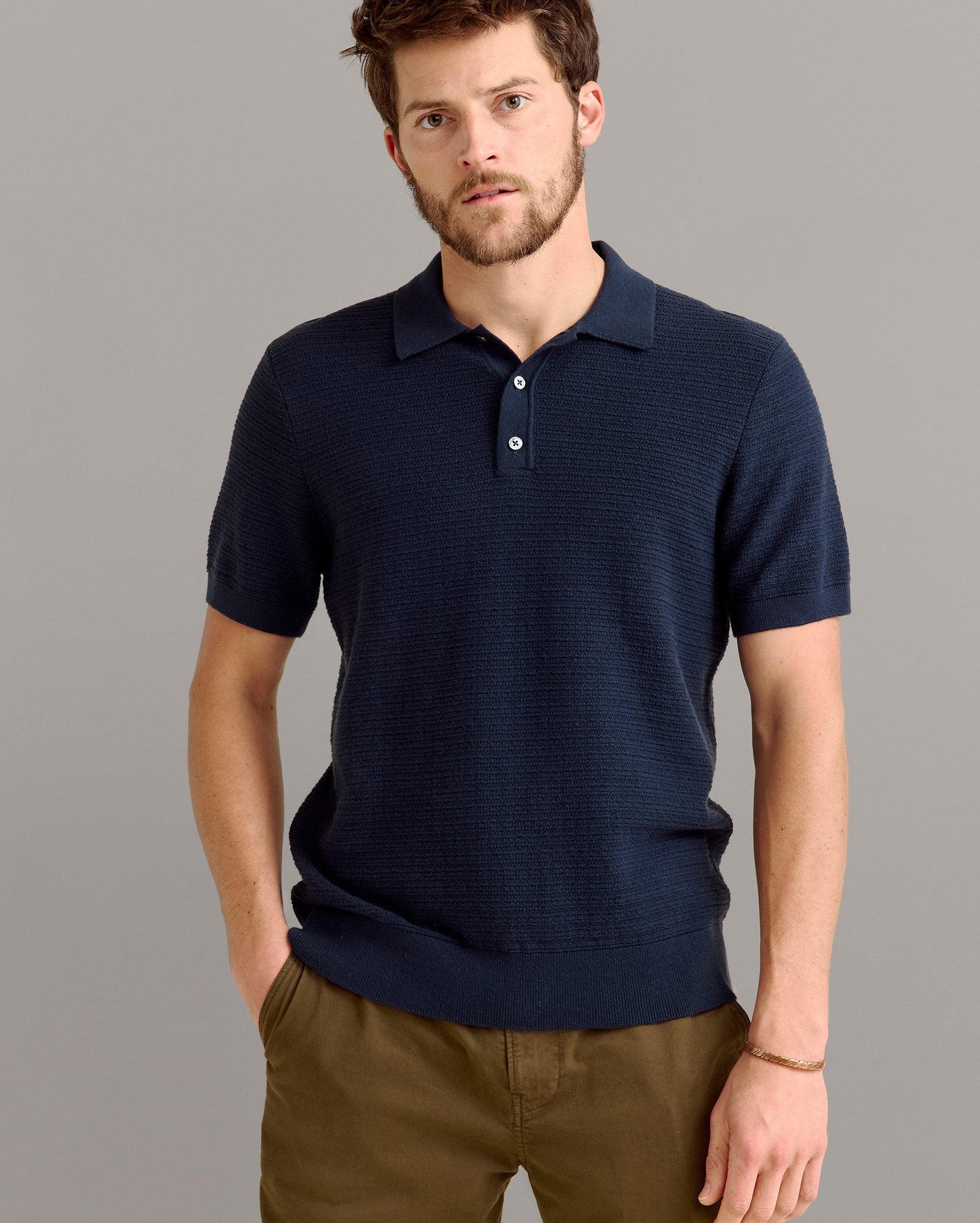 Lachlan Links Polo Carbon Blue Billy Reid