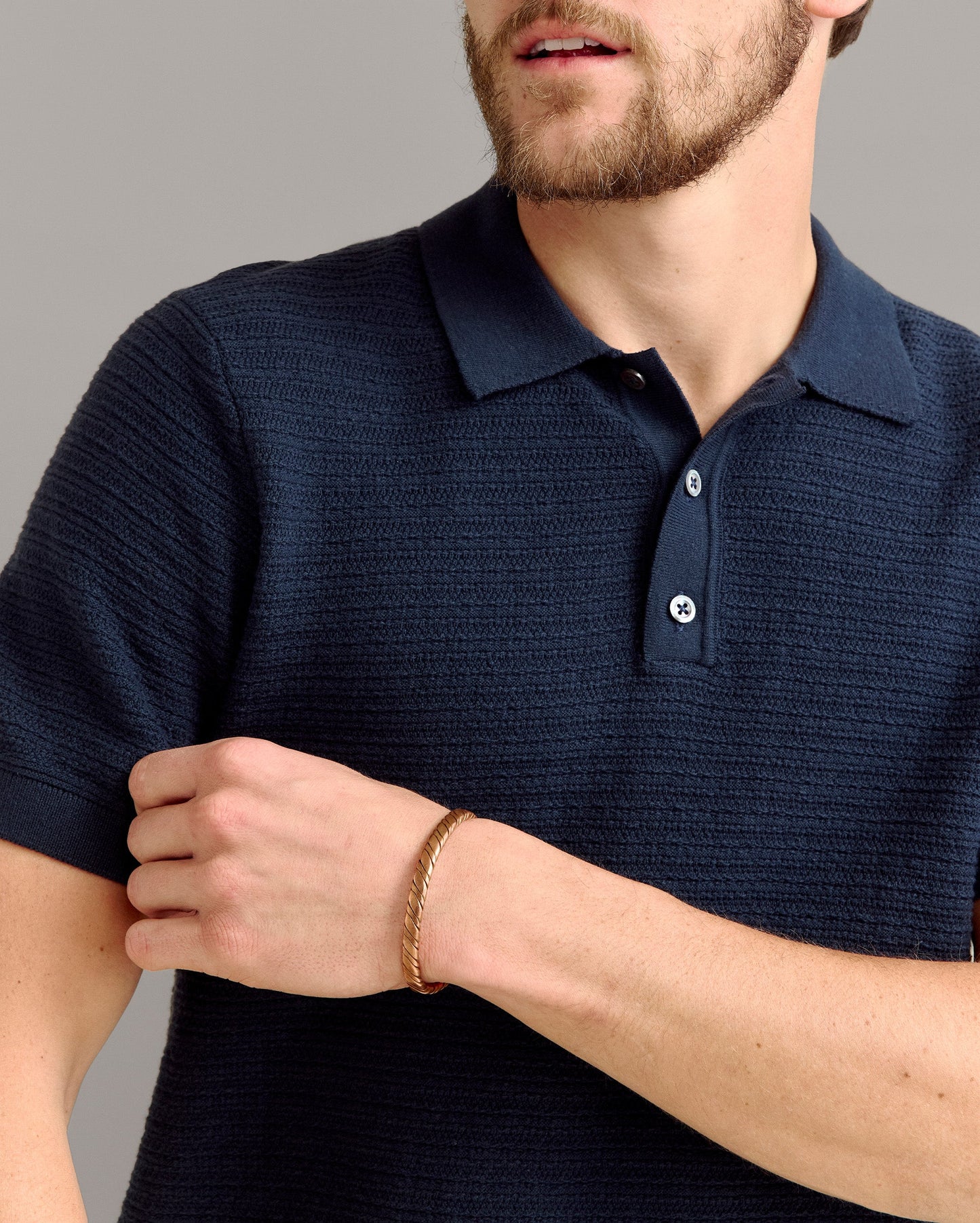 Lachlan Links Polo Carbon Blue Billy Reid