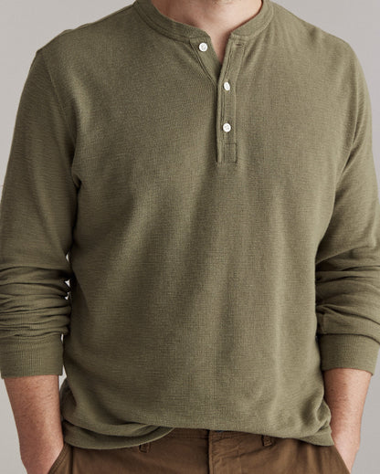Slub Tuck Henley Lichen Green Billy Reid