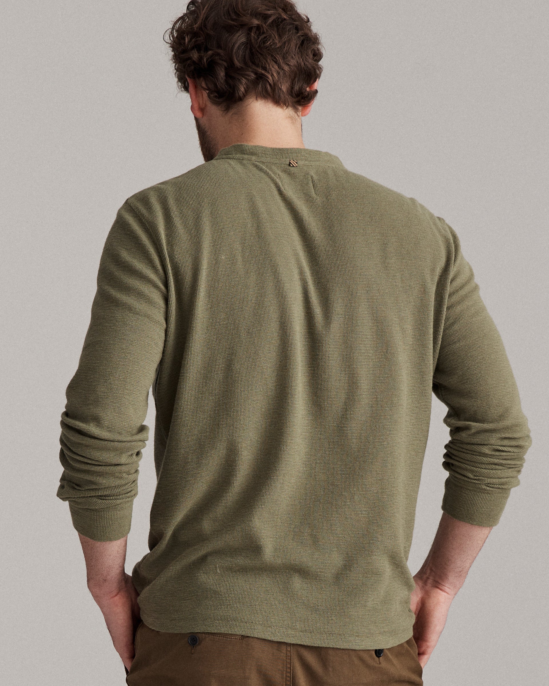 Slub Tuck Henley Lichen Green Billy Reid