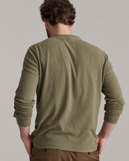 Slub Tuck Henley Lichen Green Billy Reid