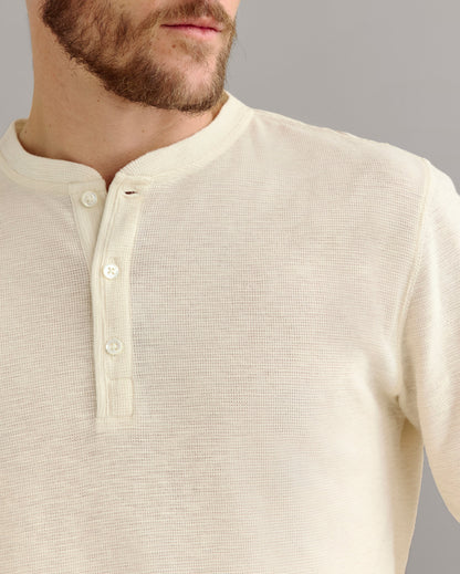 Slub Tuck Henley Tinted White Billy Reid