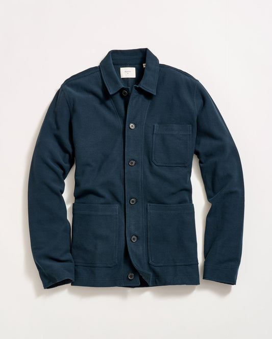 Pique Chore Jacket Carbon Blue Billy Reid