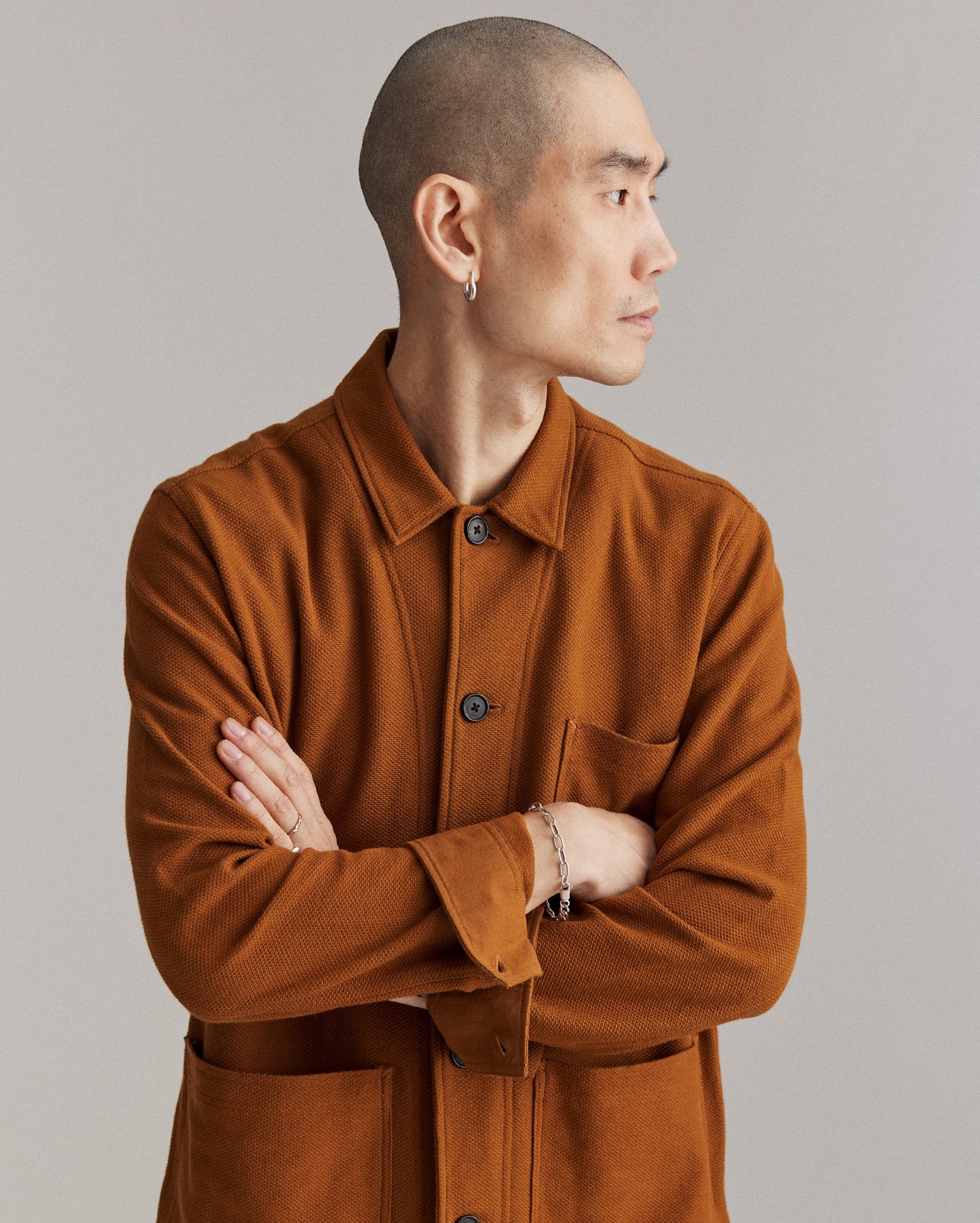 Pique Chore Jacket Billy'S Brown Billy Reid