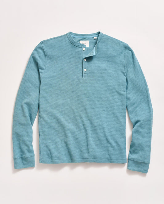 Slub Tuck Henley Steel Blue Billy Reid