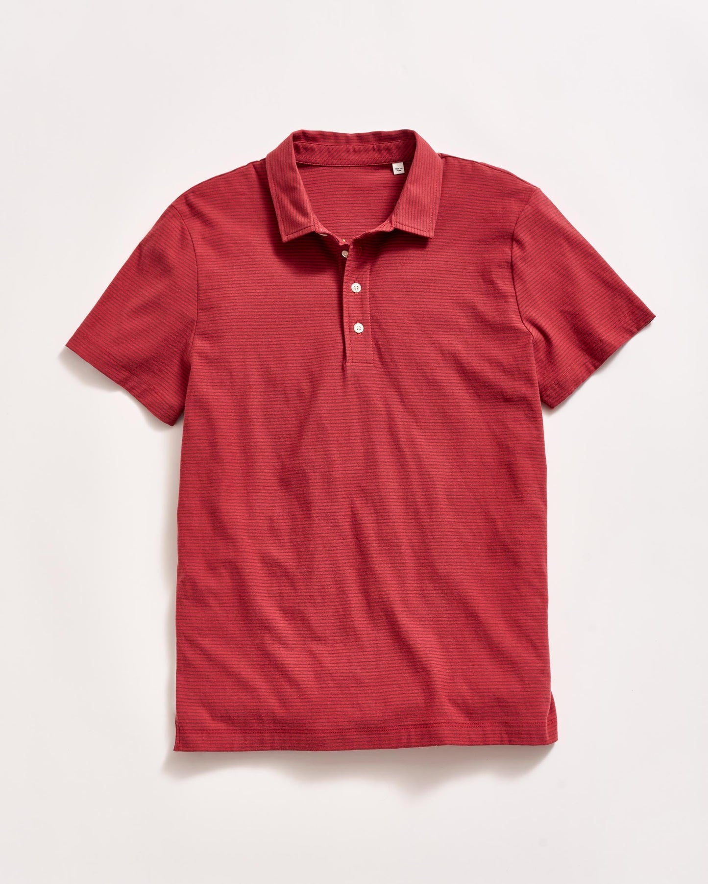 Stripe Pensacola Polo Rosewood Mahogany Billy Reid