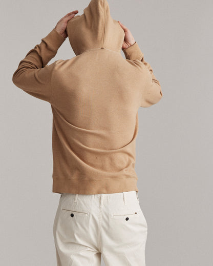 Rib Hoodie Pullover Camel Billy Reid