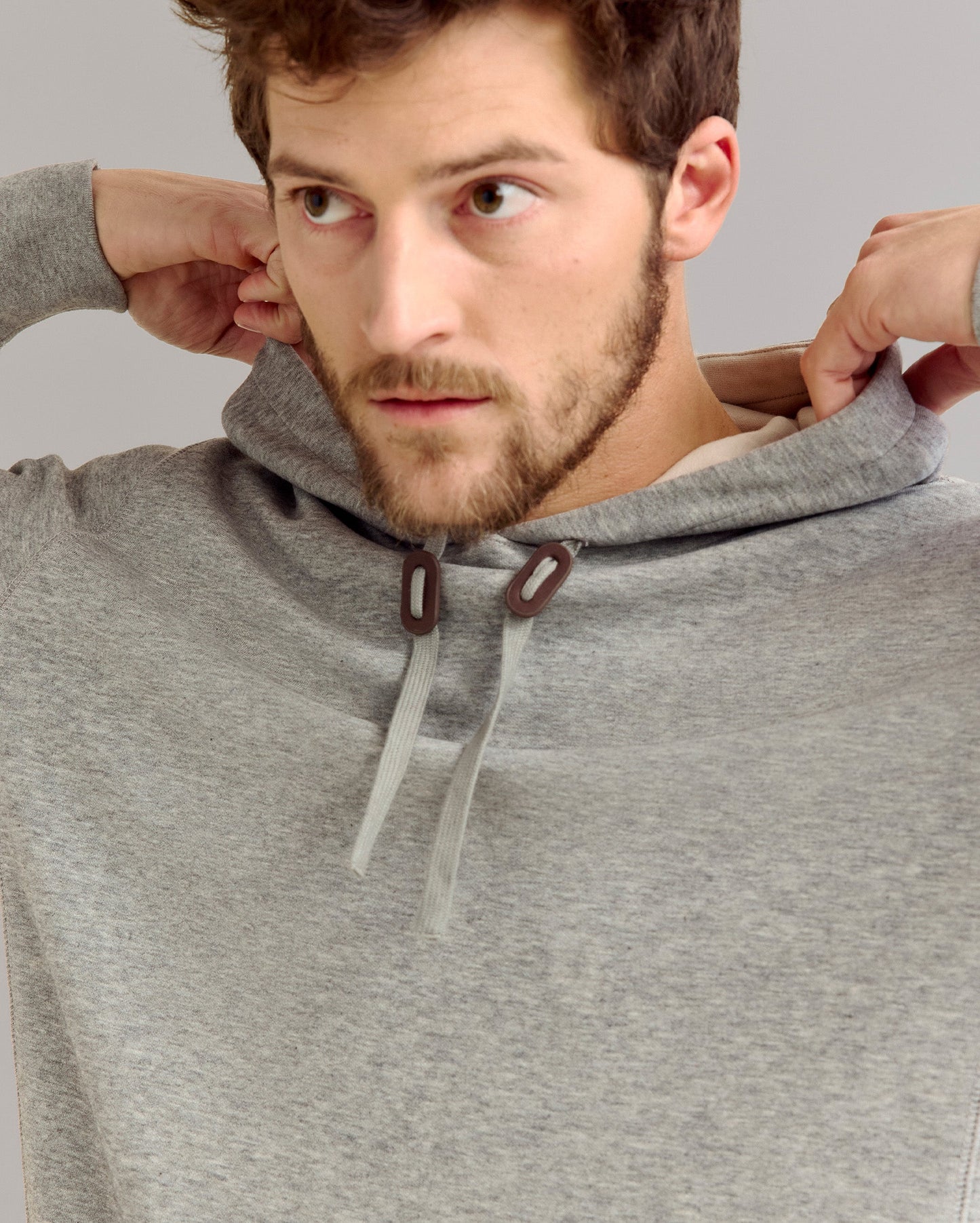Rib Hoodie Pullover Flint Grey Billy Reid