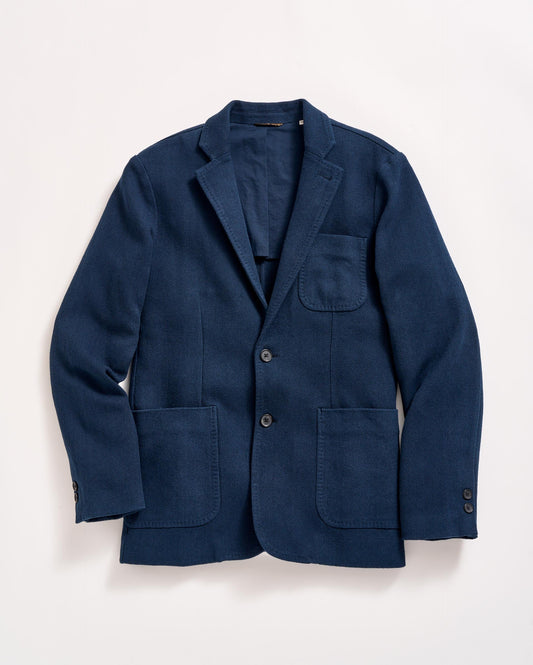 Basket Weave Archie Jacket Carbon Blue Billy Reid