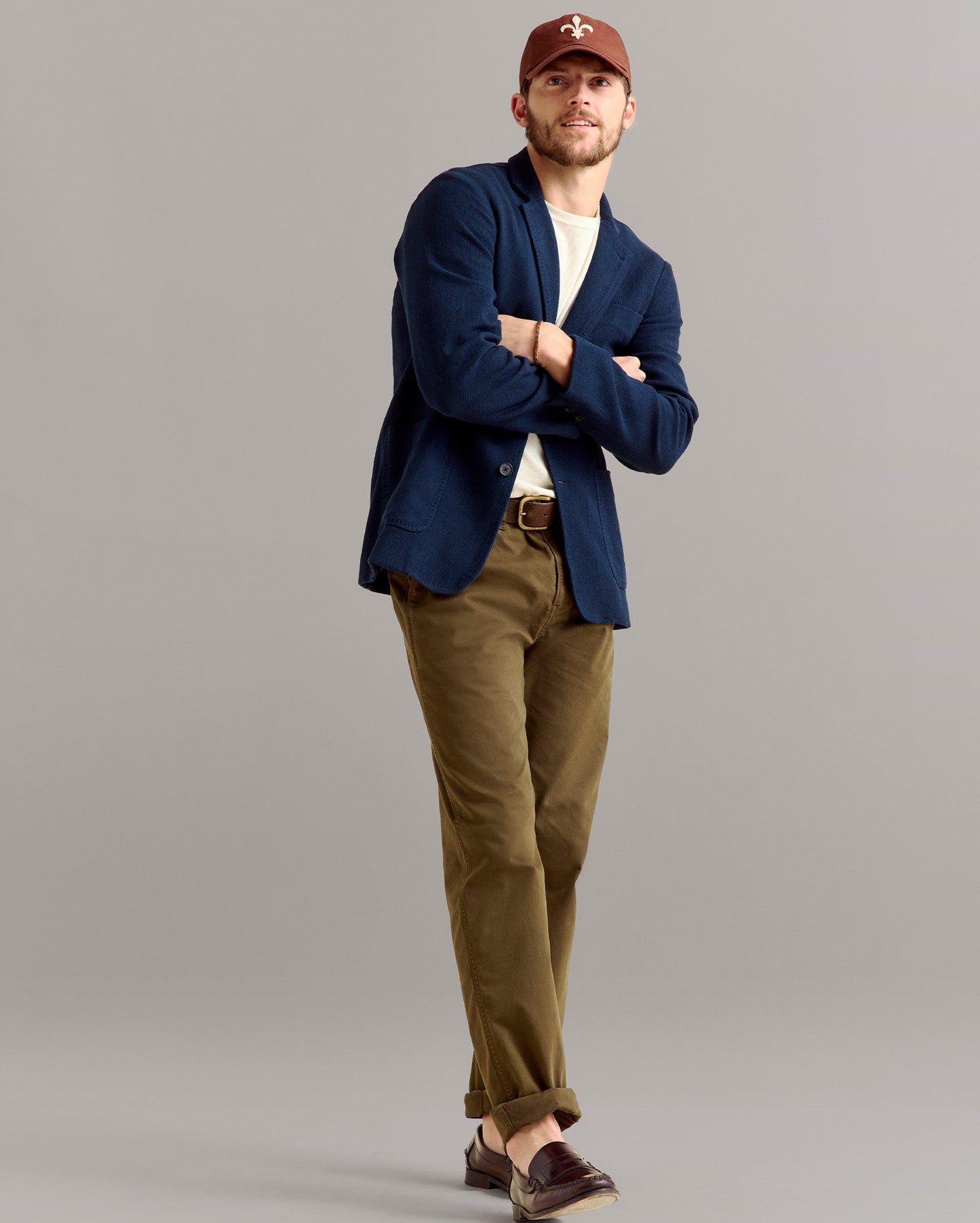 Basket Weave Archie Jacket Carbon Blue Billy Reid