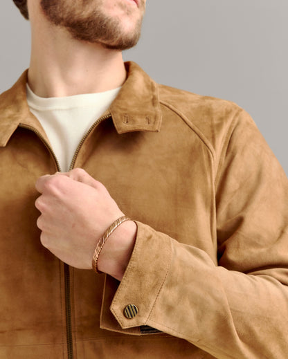 Suede Barracuda Jacket Oak Billy Reid