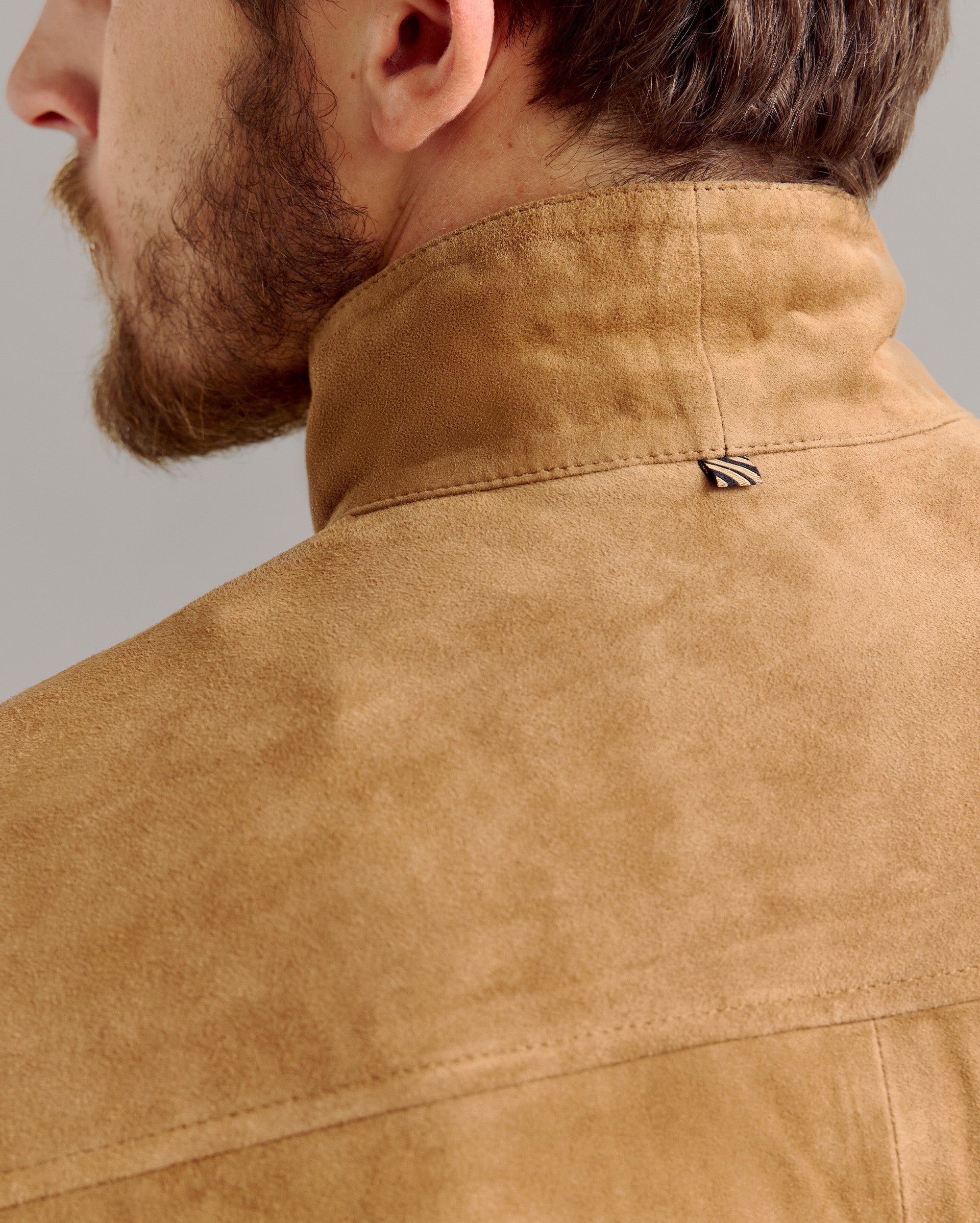 Suede Barracuda Jacket Oak Billy Reid