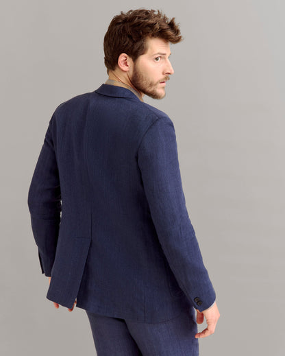 Herringbone Archie Jacket Navy Billy Reid
