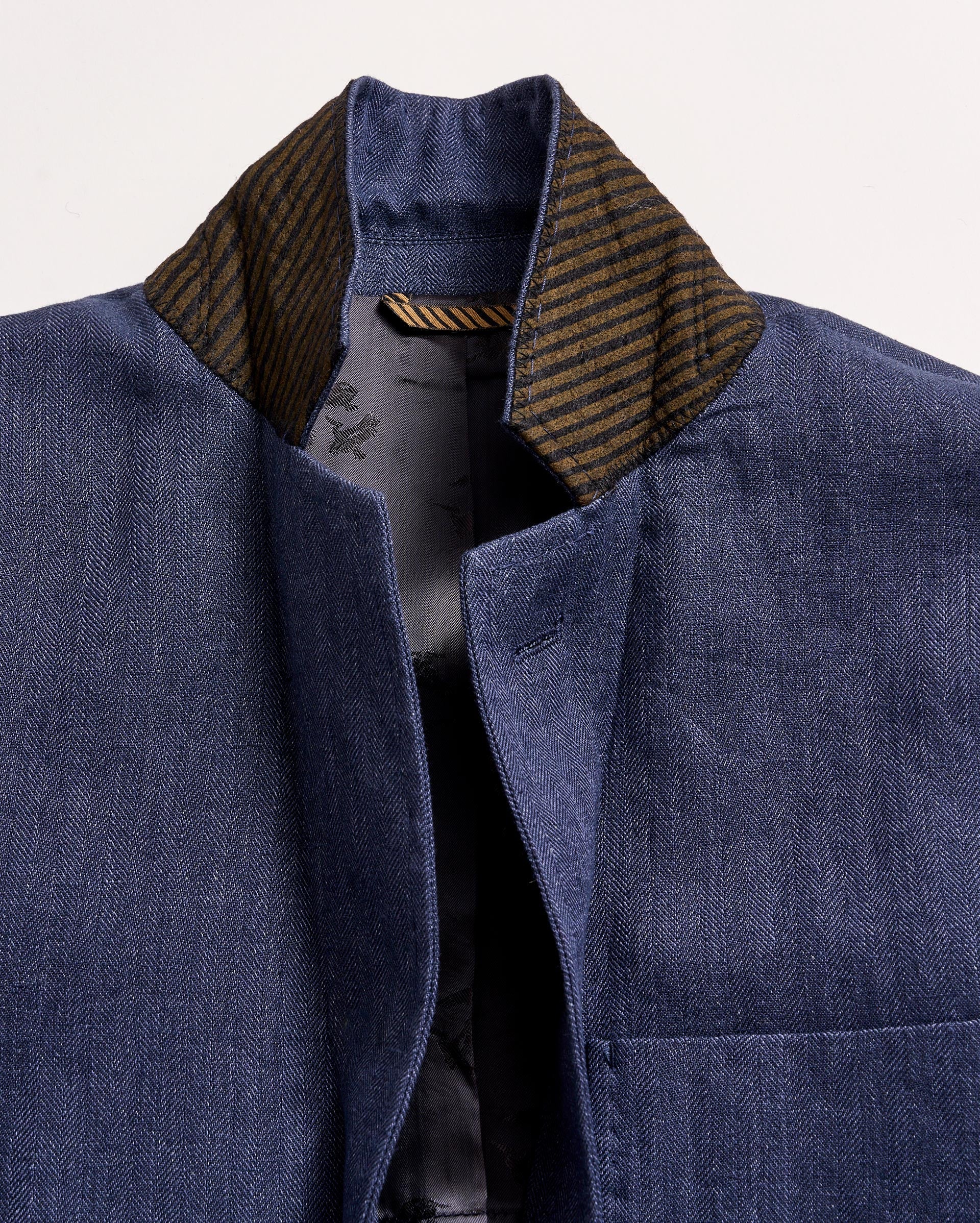 Herringbone Archie Jacket Navy Billy Reid