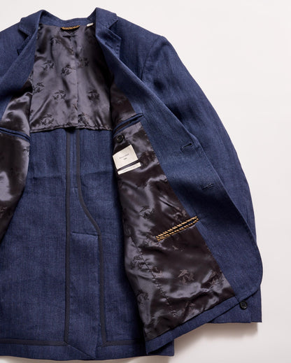 Herringbone Archie Jacket Navy Billy Reid