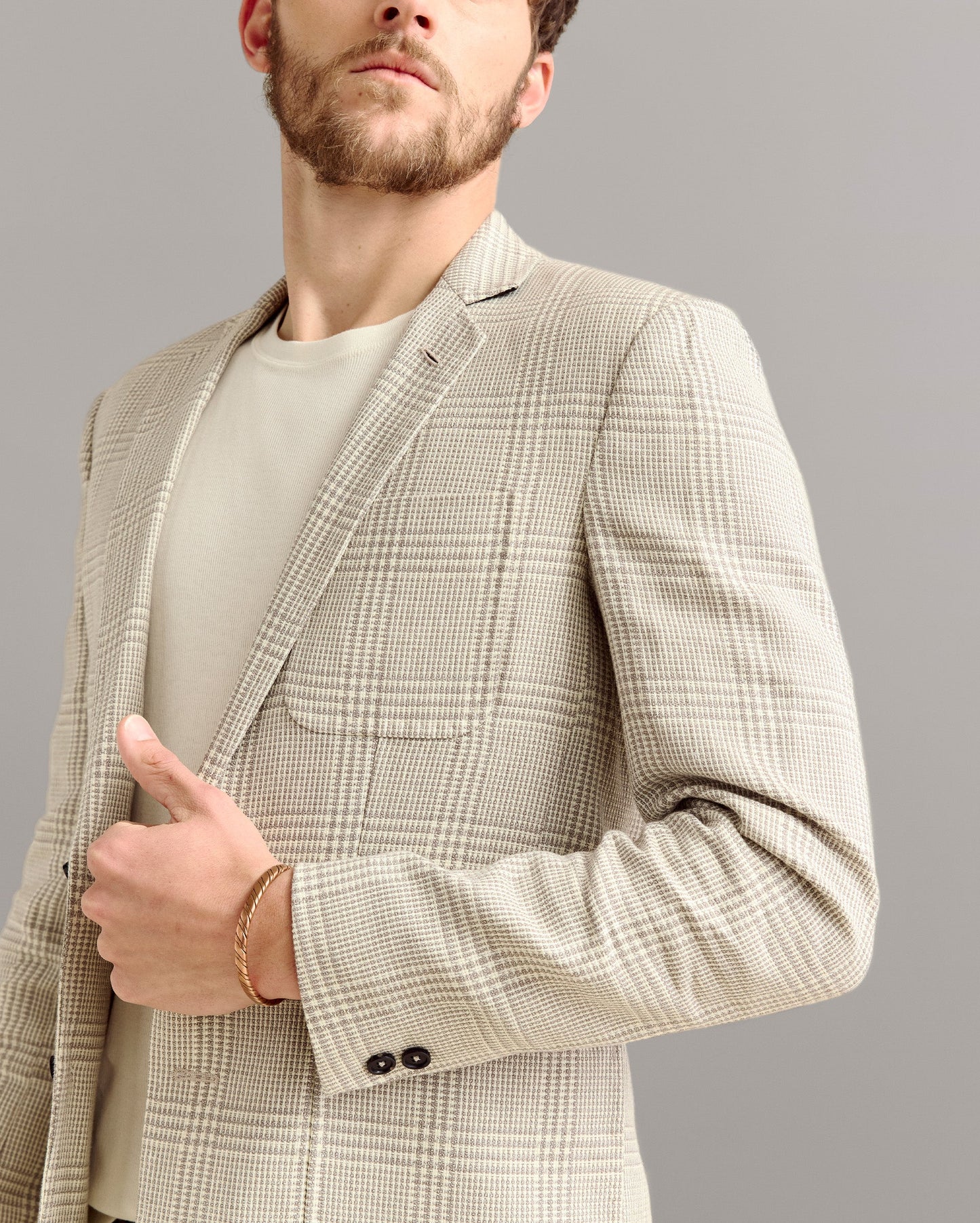 Glen Plaid Archie Jacket Natural Multi Billy Reid