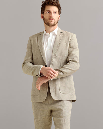 Herringbone Archie Jacket Highway Grey Billy Reid