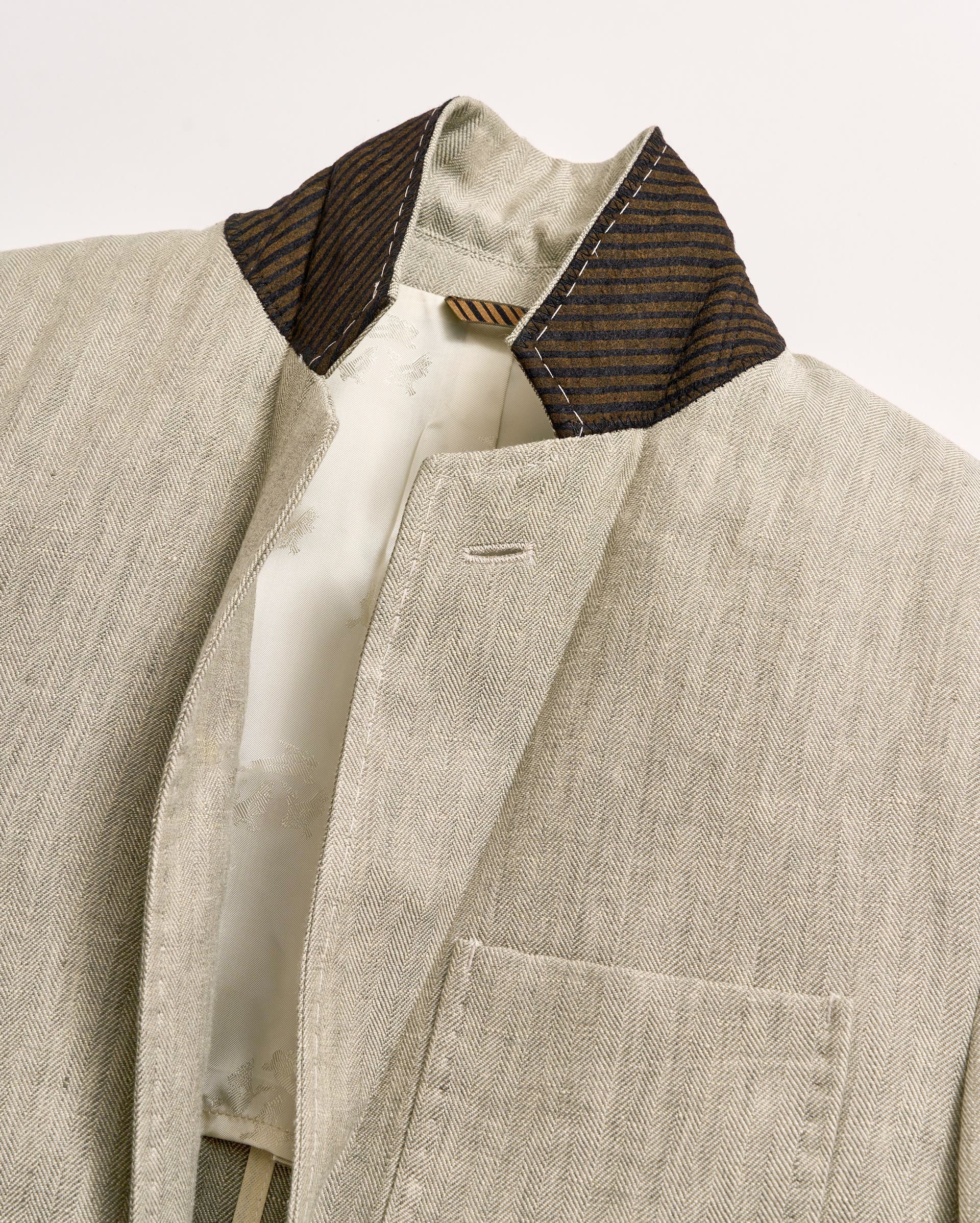 Herringbone Archie Jacket Highway Grey Billy Reid