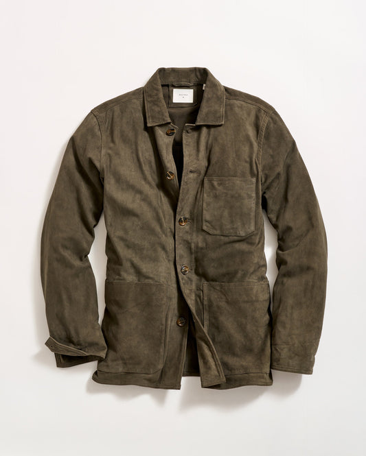 Eli Suede Chore Jacket Dark Loden Billy Reid