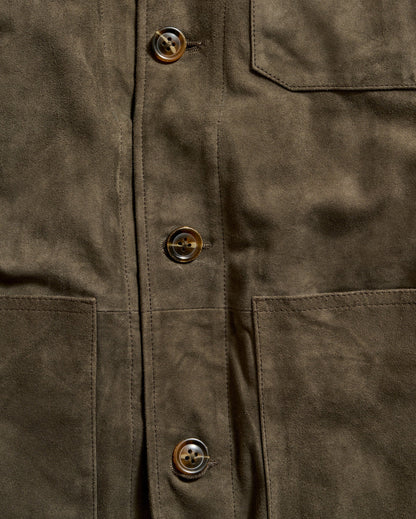 Eli Suede Chore Jacket Dark Loden Billy Reid