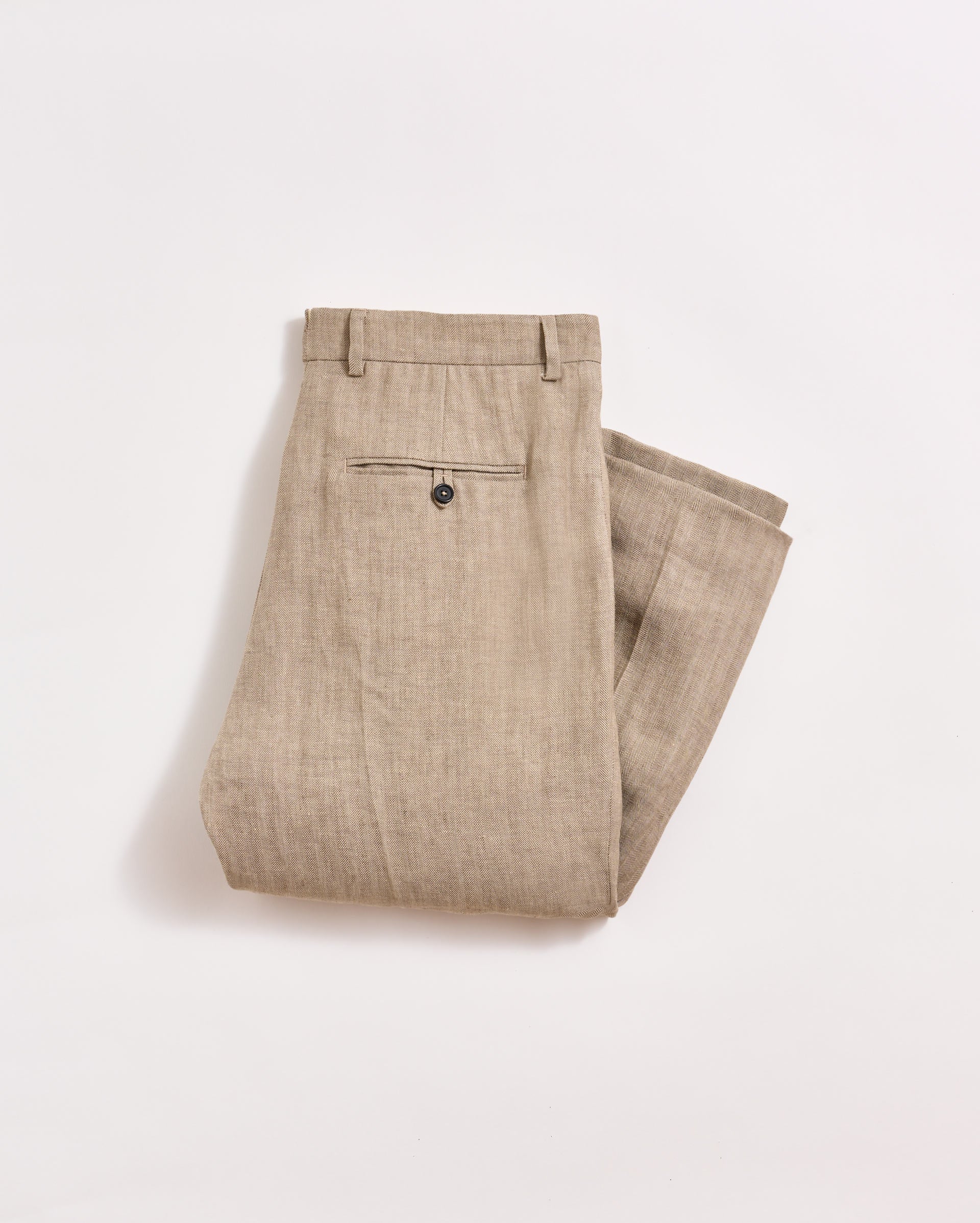 Herringbone Flat Front Trouser Highway Grey Billy Reid