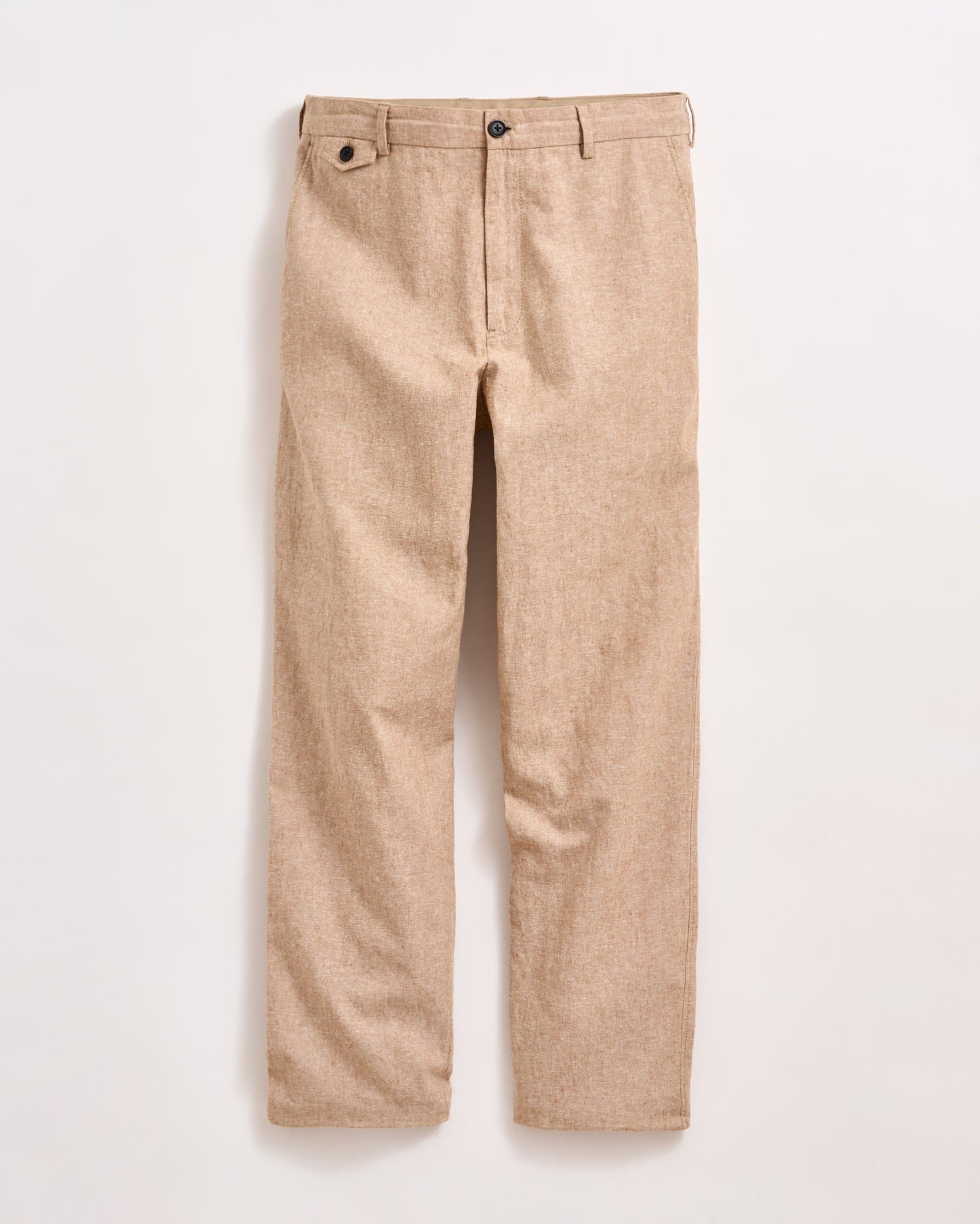 Chambray Flat Front Pant British Khaki Billy Reid