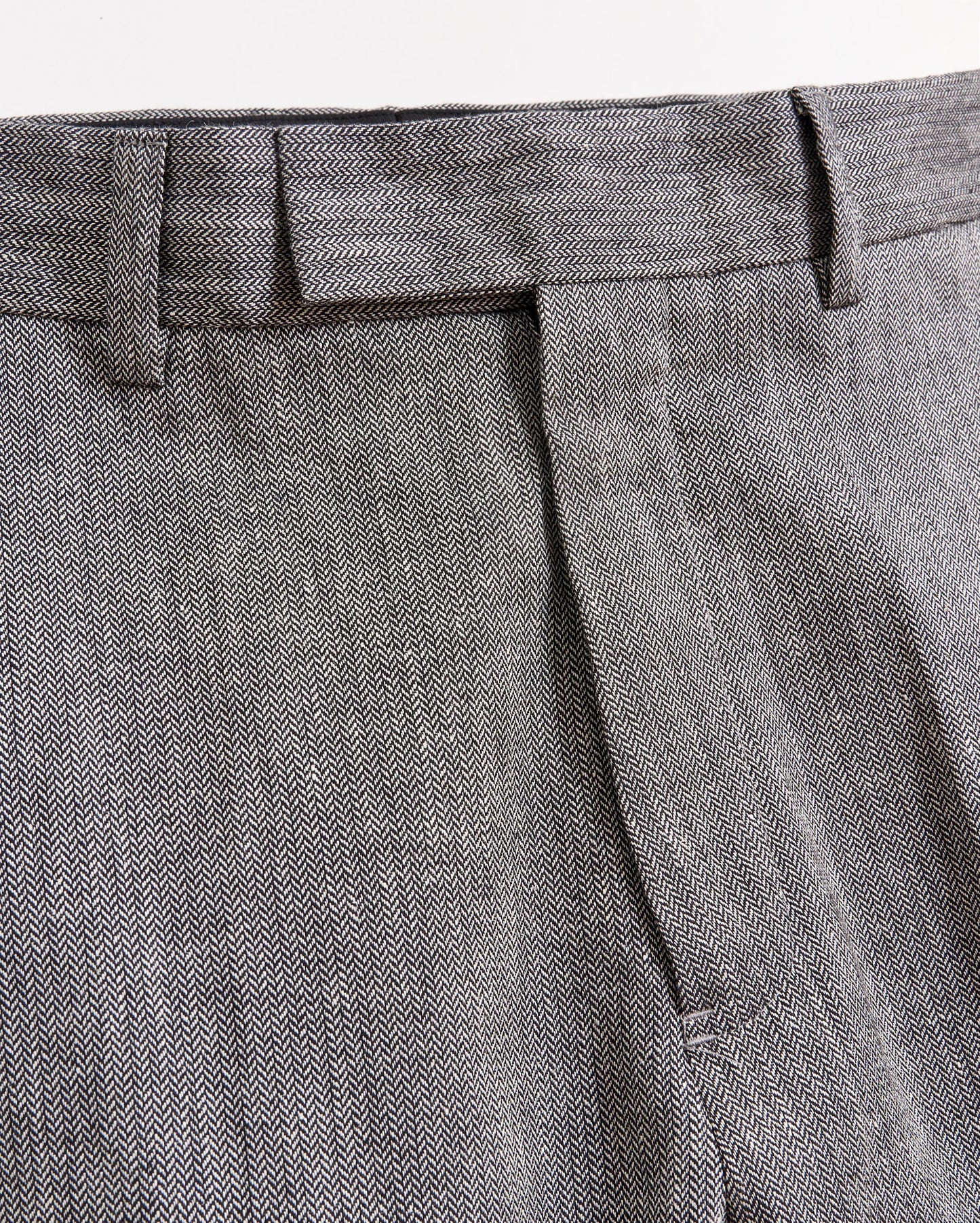 Micro Herringbone Edwin Trouser Asphalt Billy Reid
