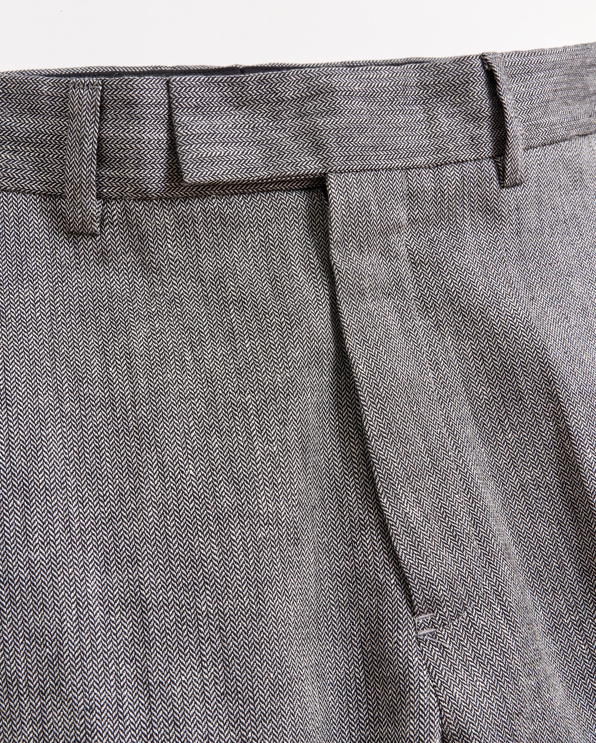 Micro Herringbone Edwin Trouser Asphalt Billy Reid