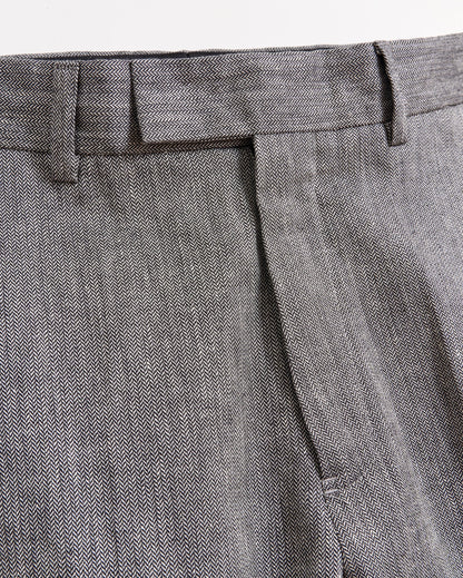 Micro Herringbone Edwin Trouser Asphalt Billy Reid