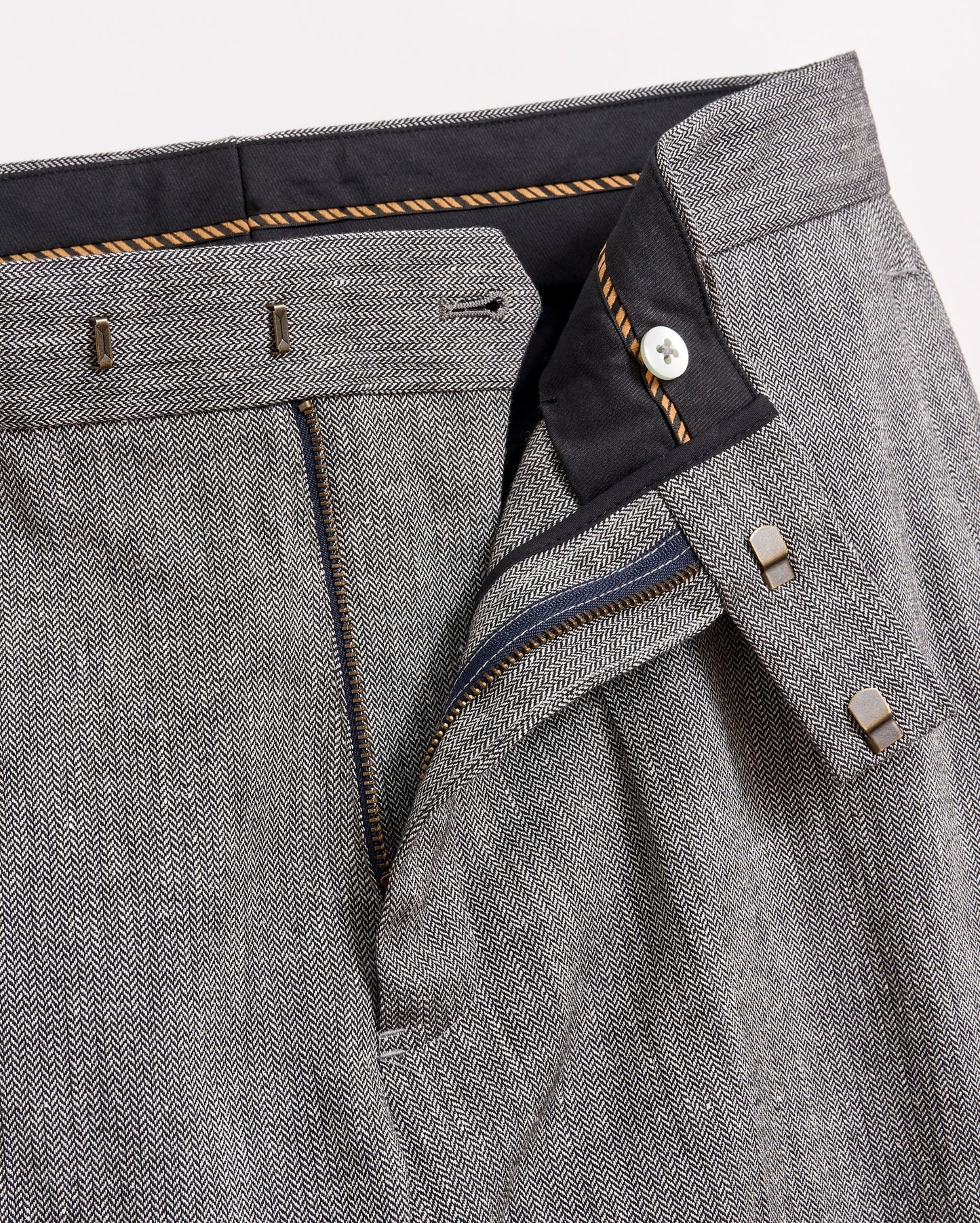 Micro Herringbone Edwin Trouser Asphalt Billy Reid