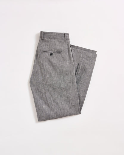 Micro Herringbone Edwin Trouser Asphalt Billy Reid